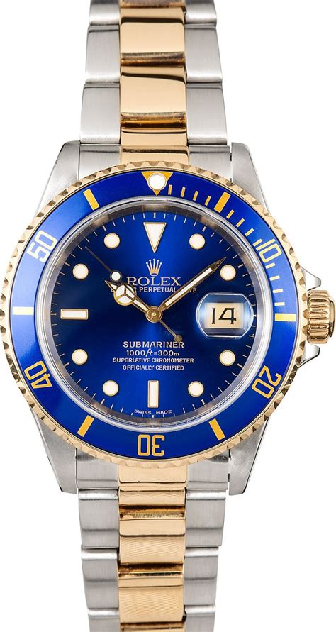 rolex blue and gold submariner|blue gold rolex submariner price.